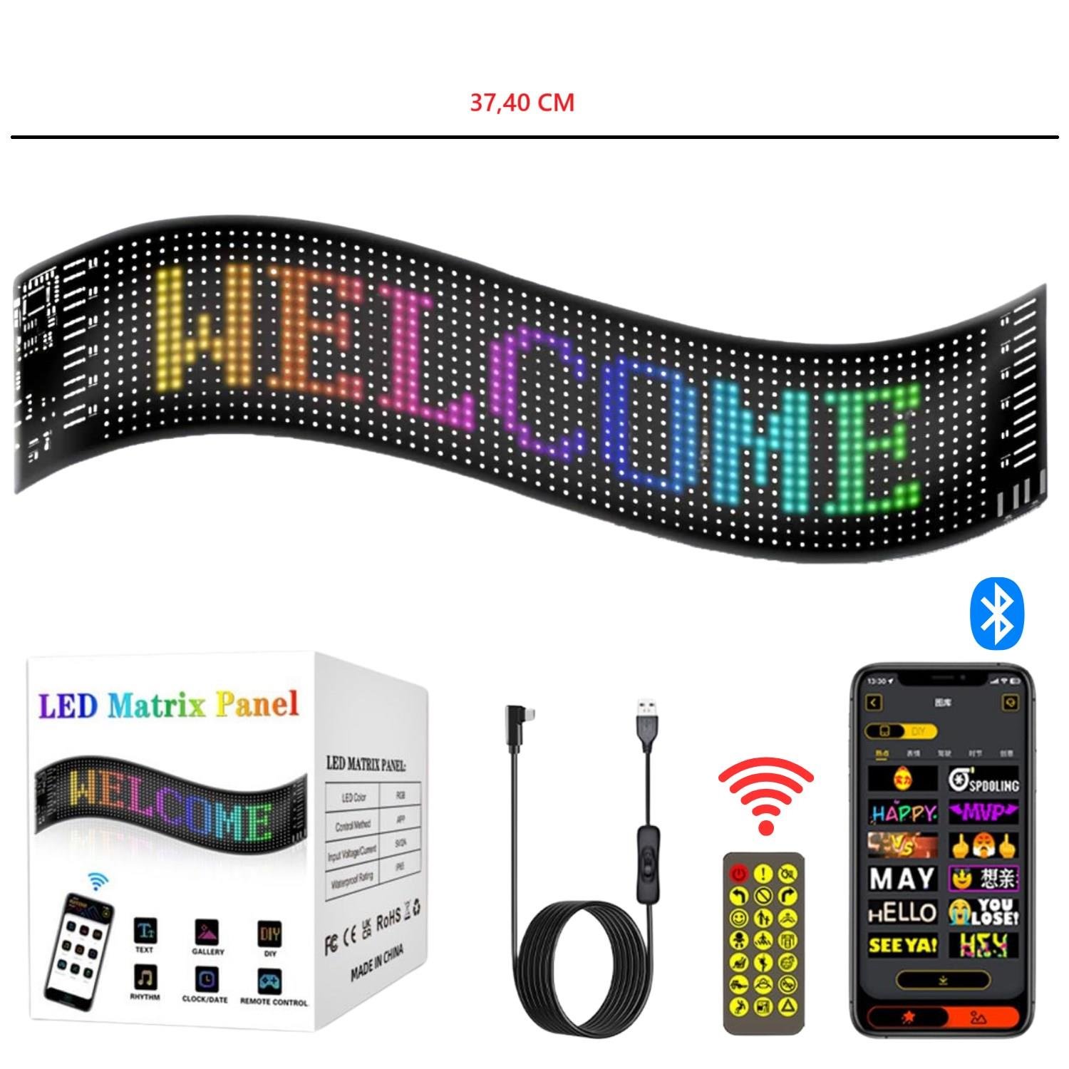 LED Matrix Panel programmable 374x92 mm