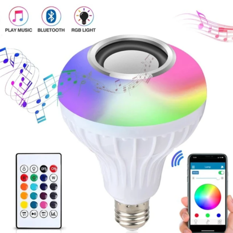 لمبة E27 RGB مع سماعة Bluetooth