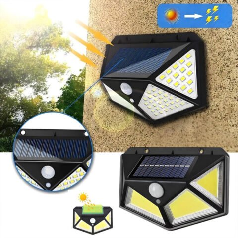 مصباح شمسي 158 LED بحساس حركة