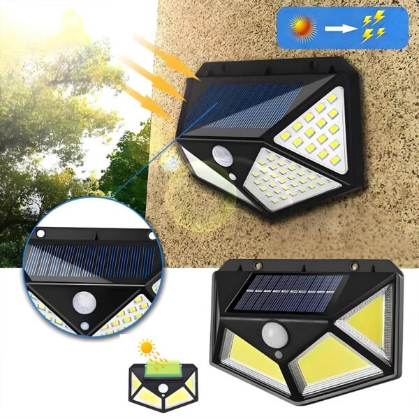 مصباح شمسي 158 LED بحساس حركة